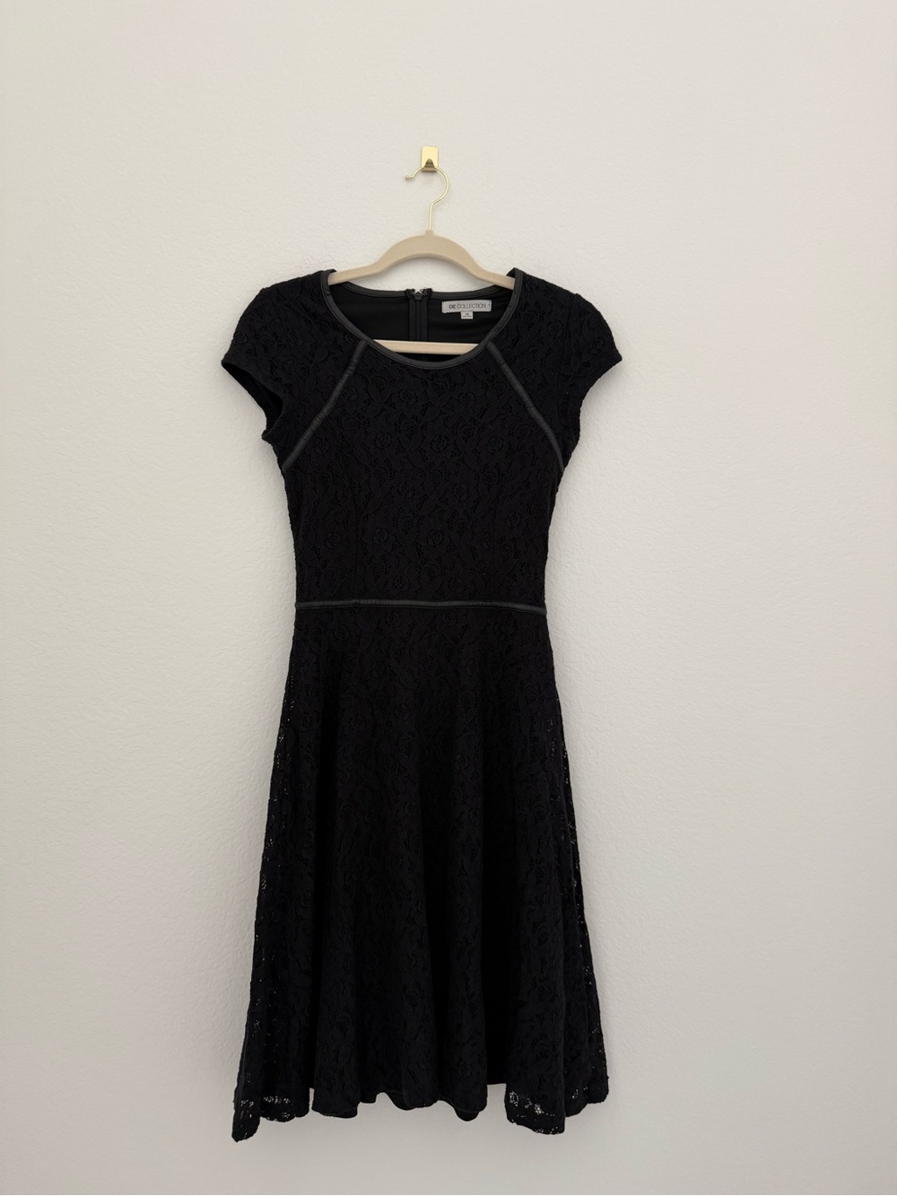 Black Lace Fit-and-Flare Dress - Downeast